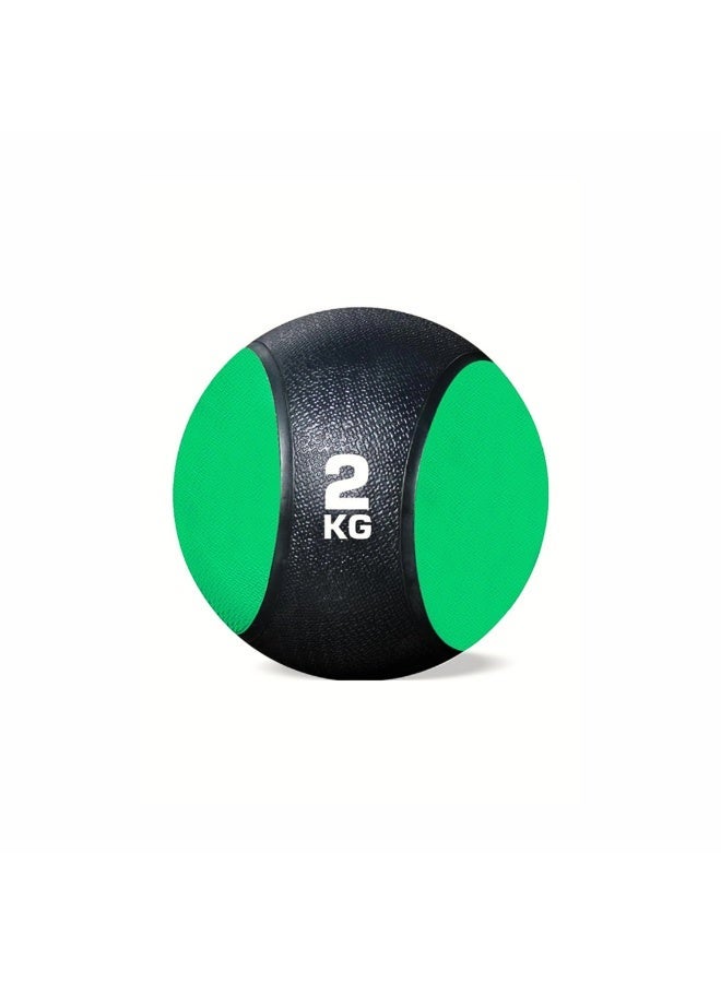 Rubber Medicine Ball - Multi Color 2 kg, Ball for Rehabilitation and Fitness - Image 2